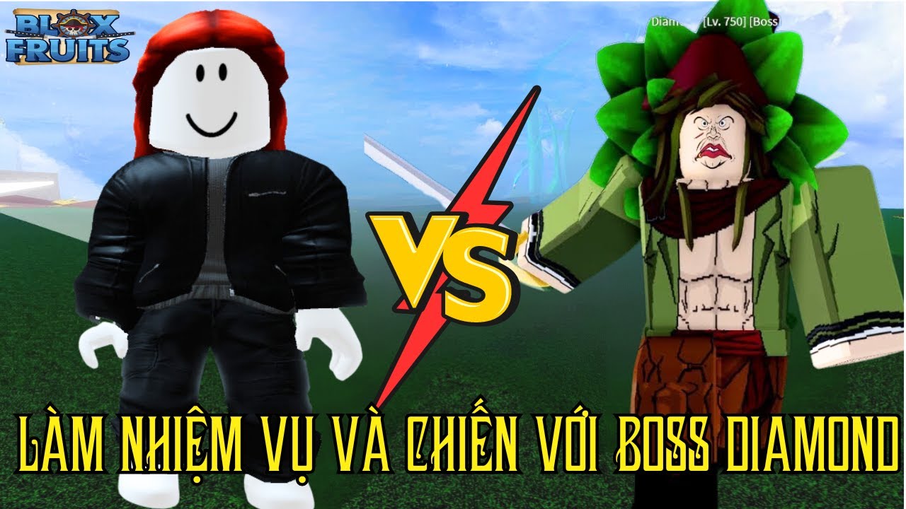 Outline Video BloxFruit | Làm Nhiệm Vụ Và Chiến Với Boss Diamond | Roblox