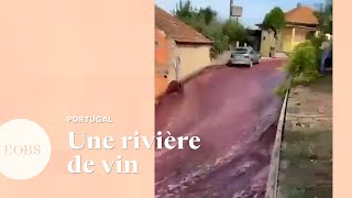 Portugal : deux millions de litres de vin déferlent dans la rue d'un village