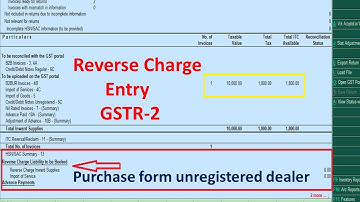 Tally ERP9 II How to do Reverse Charge Entry in Tally with GSTR-2 II
