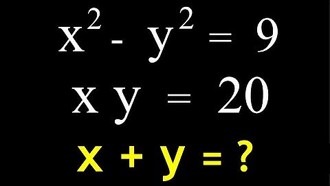 A Nice Algebra Problem | Math Olympiad | Find x+y=?