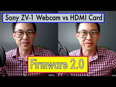 Comparison Sony ZV-1 Firmware 2.0 vs USB HDMI Card for Zoom Webcam Streaming