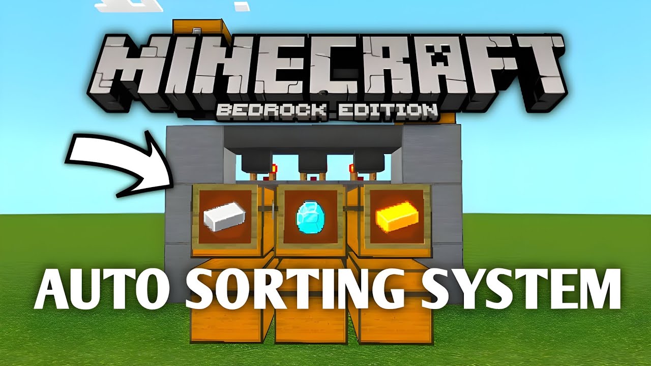 Auto Sorting System In Minecraft Pocket/Java/Bedrock 1.21 || Savage Boy ...