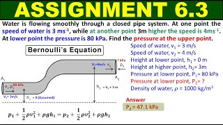Assignment 6.3 | Class 11 Physics Chapter 6 Fluid Dynamics | Federal Board KP Board| Study with ME