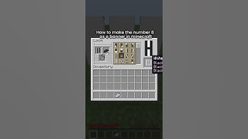 How to make the number 8 as a banner in Minecraft  #minecrafttutorial #creativebanner