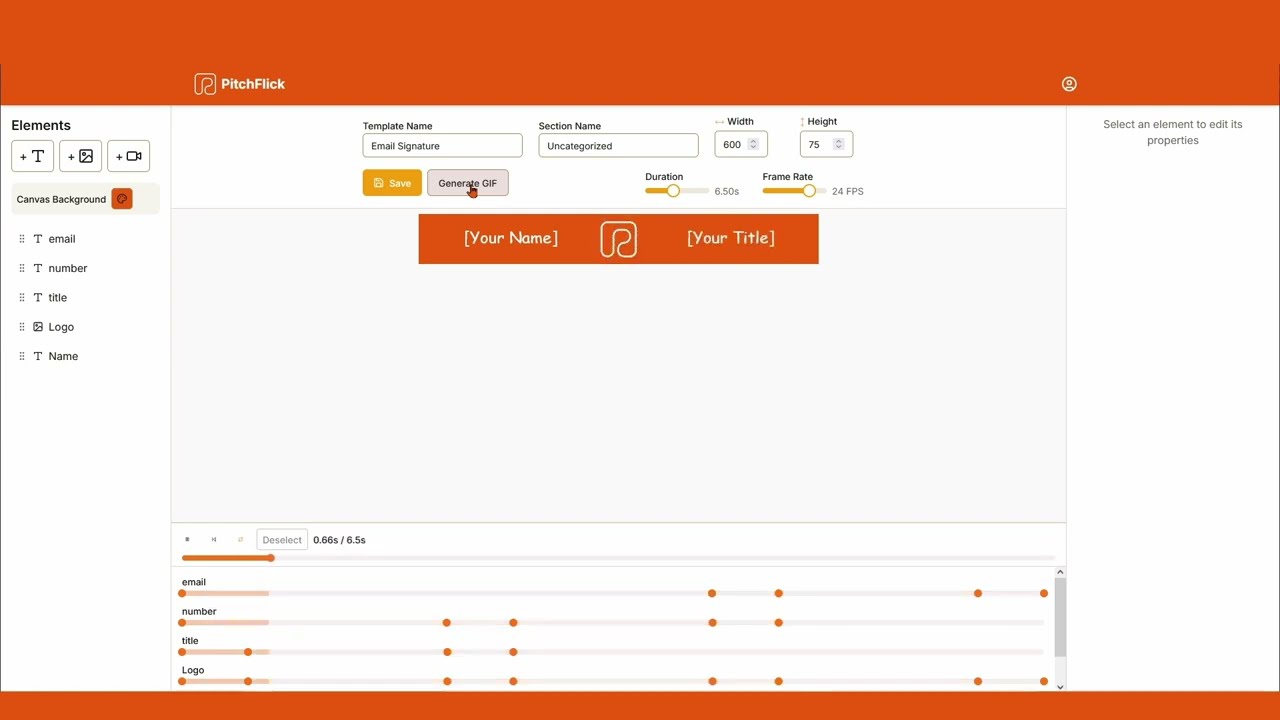 PitchFlick 102: Your First Template - How to Make an Email Signature GIF