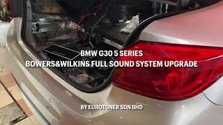 First in Malaysia retrofitted Bowers&Wilkins sound system with amplifier & speakers for BMW G30 530e screenshot 5