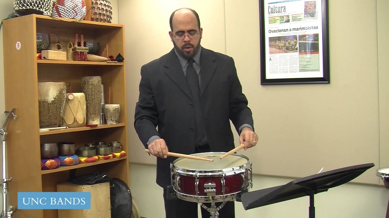 The Snare Drum Grip and the Four Basic Strokes with Juan Alamo (UNC Bands) YouTube