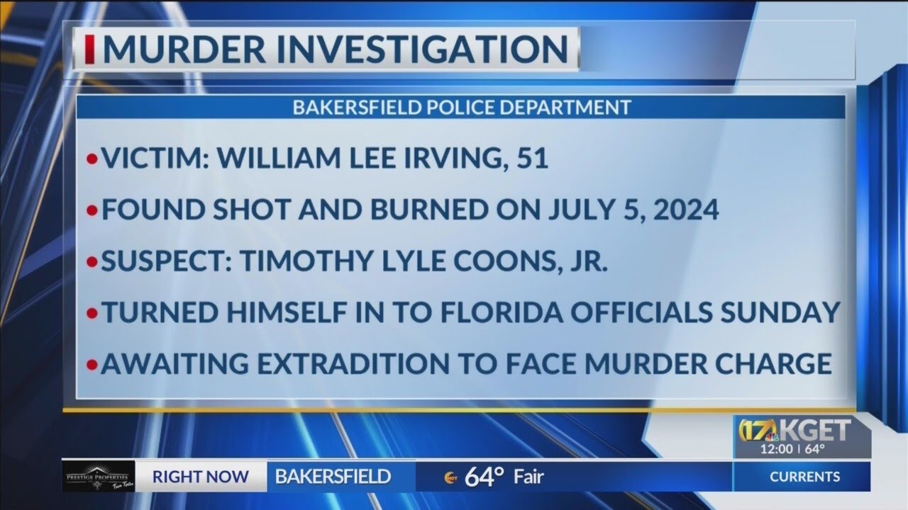 Bakersfield murder suspect taken into custody in Florida - YouTube