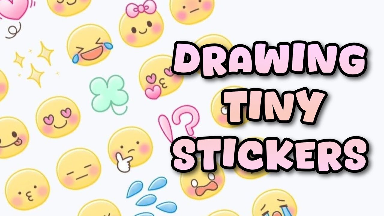 Cute Sticker Drawing || Easy sticker drawing || How to draw cute ...