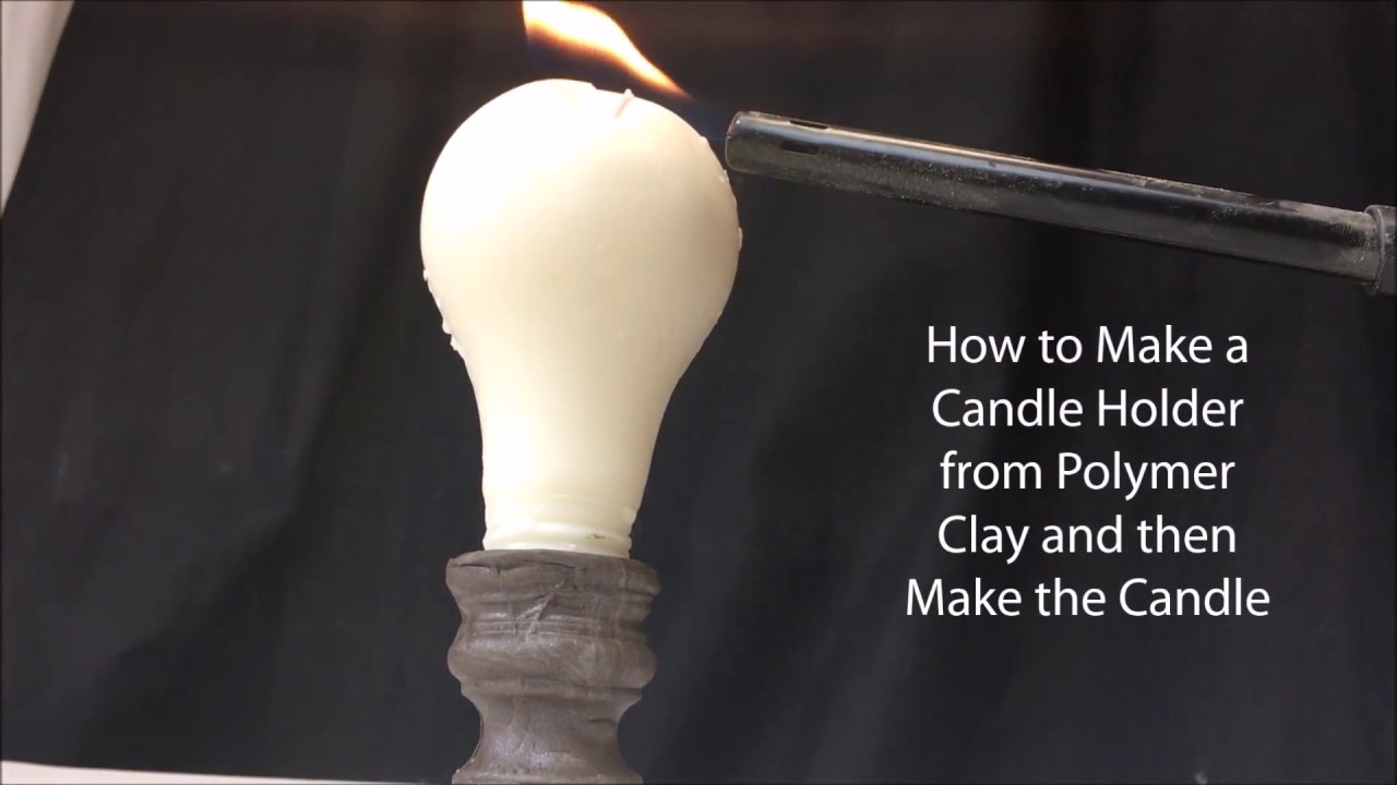 How to Make a Polymer Clay Candle Holder and Soy Wax Lightbulb Candle