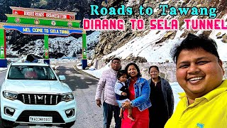 Tawang EP 02: RoadTrip 2024 | Arunachal Pradesh | Dirang to Sela Tunnel | Snow Lion | Roving Couple
