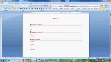 Word 2007: How to change an existing style in Microsoft Word document