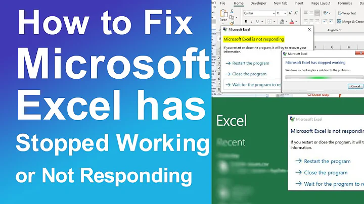 How To Fix Microsoft Excel Has Stopped Working or Not Responding