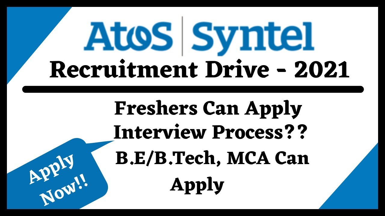 Atos Syntel Recruitment Drive - 2021 | Hiring Freshers For Graduate Engineer Role!!
