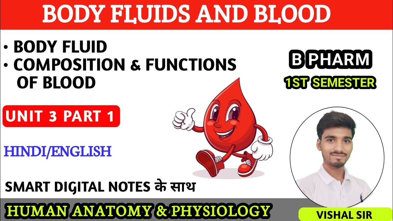 Body fluids and Blood | Body fluids | Composition and functions of Blood | HAP | Unit 3