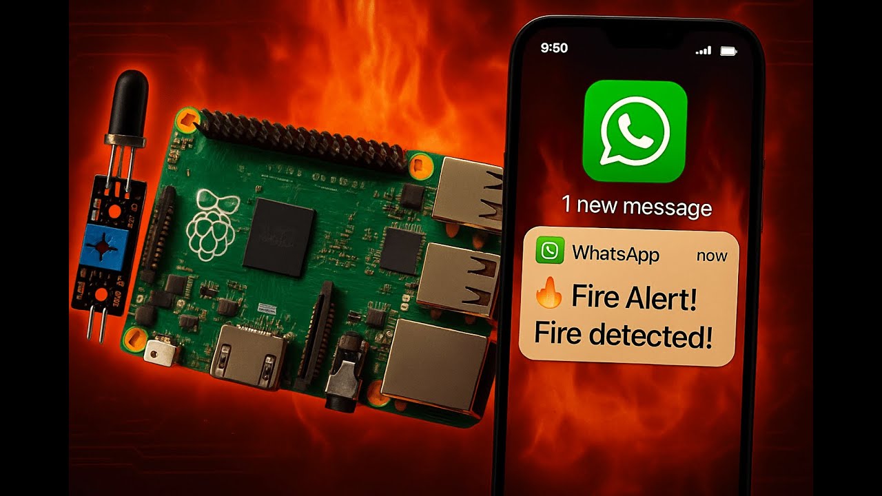 Raspberry Fire ๐ฅ Raspberry Pi Flame Sensor Interface | WhatsApp Alert Message in Tamil ...