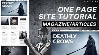 One Page Site Tutorial Example - Magazine Articles Website - Elementor Wordpress Tutorial screenshot 2