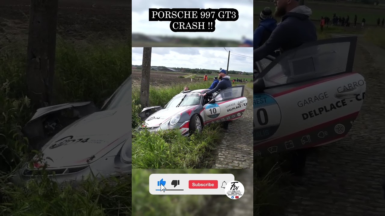 Porsche 997 GT3 CRASH Rally van Wervick 2024  