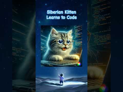 Siberian Kitten Learns to Code: Adorable Tech Journey! #แมวเขียนโค้ดได้