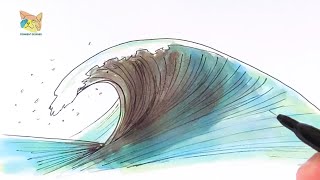 comment dessiner une vague au crayon screenshot 2