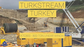 Turkstream Pull operation with 800 Ton linear winch KTC800