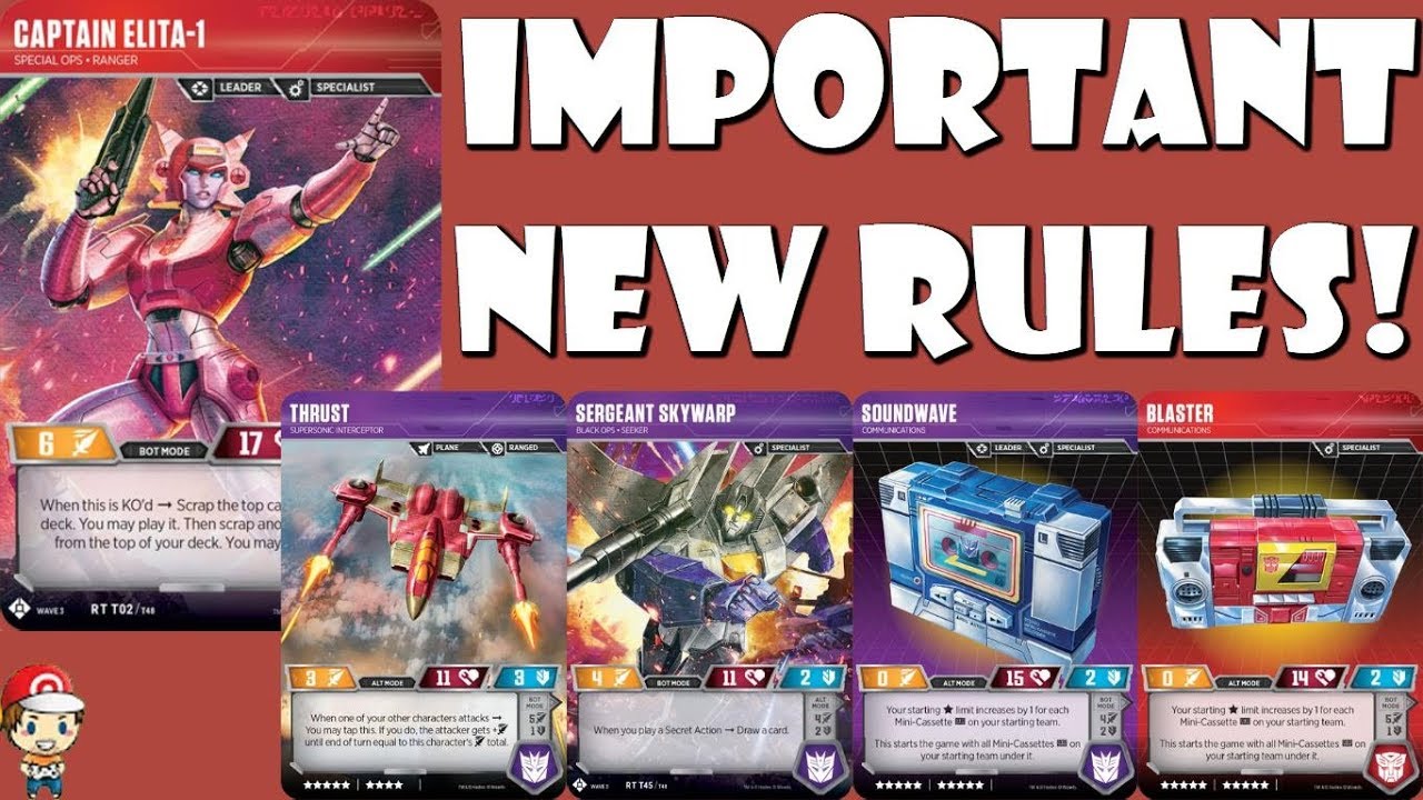Important Transformer TCG Rules Update! (Soundwave, Blaster, Thrust, Captain Elita-1)