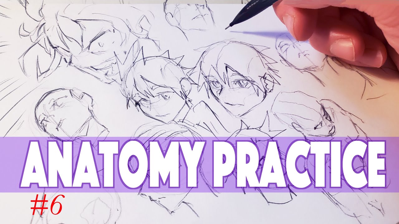 Drawing Anime Head Practice - Sketchbook Drawing - Anime Manga Sketch ...