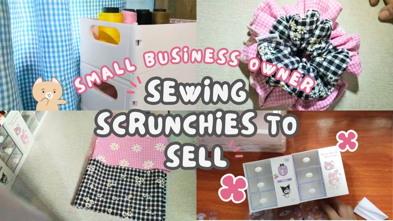 How to Sew a Scrunchie 🧵 Easy Sewing Project to Sell | Unboxing Studio Organizers and Supplies 💕PH