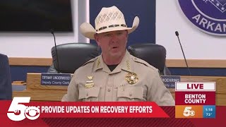 Benton County officials address the public amid tornado recovery efforts