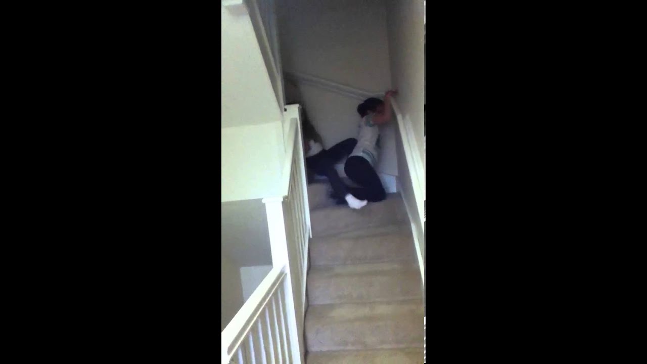 Kids falling down the stairs YouTube