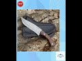 Bloodhound Damascus Steel Knife with Leather Sheath