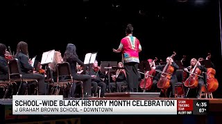 J Graham Brown School hosts annual school-wide Black History Month program