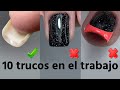 10 trucos para hacer la manicura🔥 Manicura francesa con pincel plano paso a paso