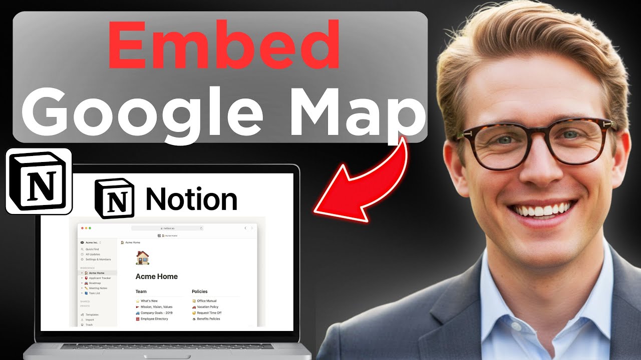 Как встроить карту Google в Notion (проверено)