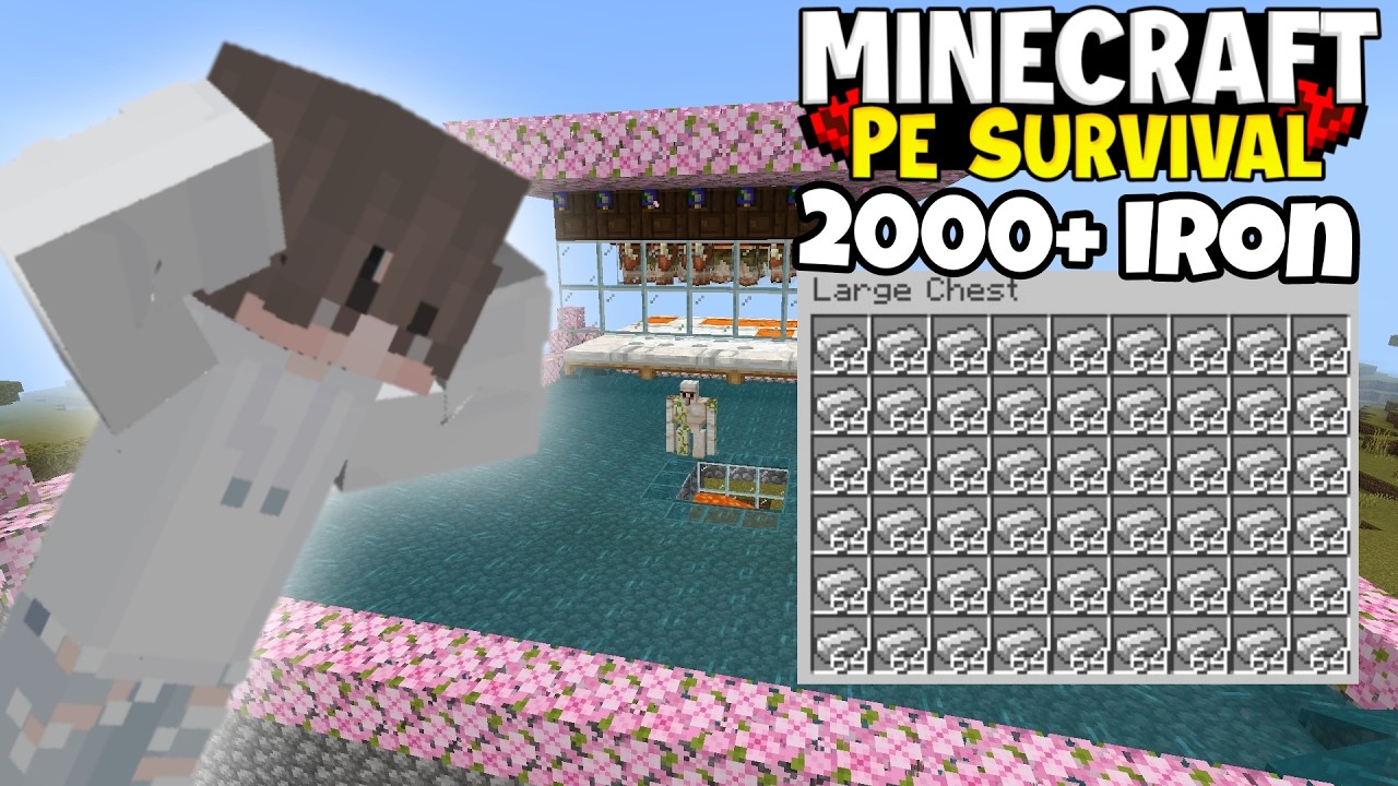 Making ''Ultimate'' Iron farm in Minecraft Survival series(PE) - YouTube