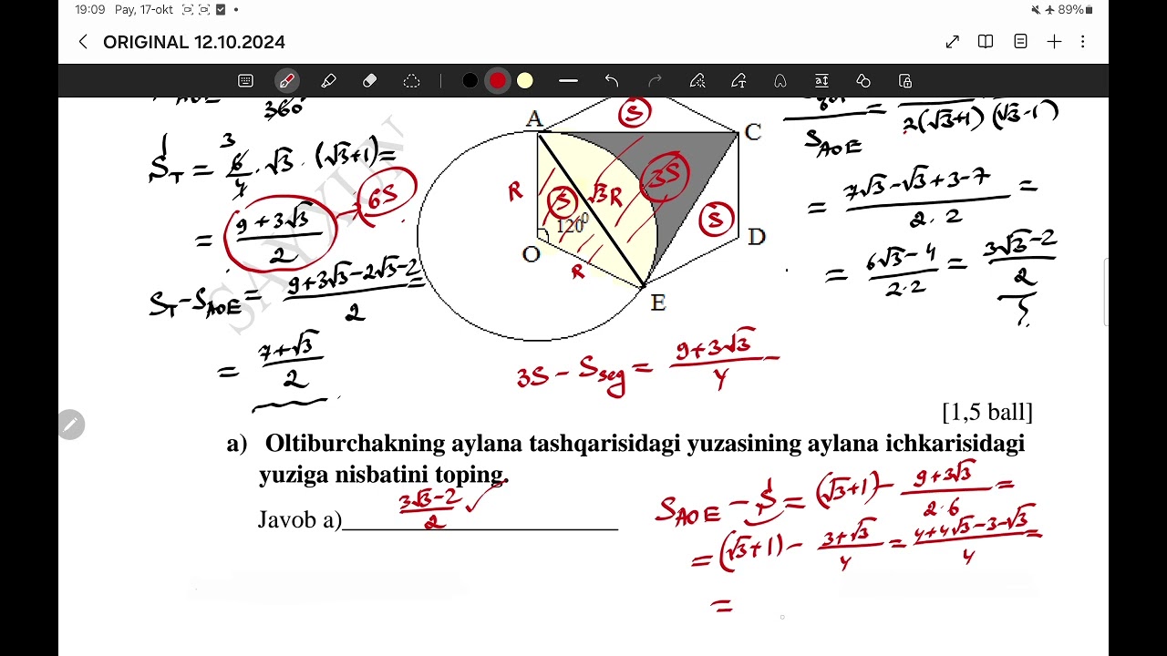 12-oktyabr milliy sertifikat savollari original 41-45
