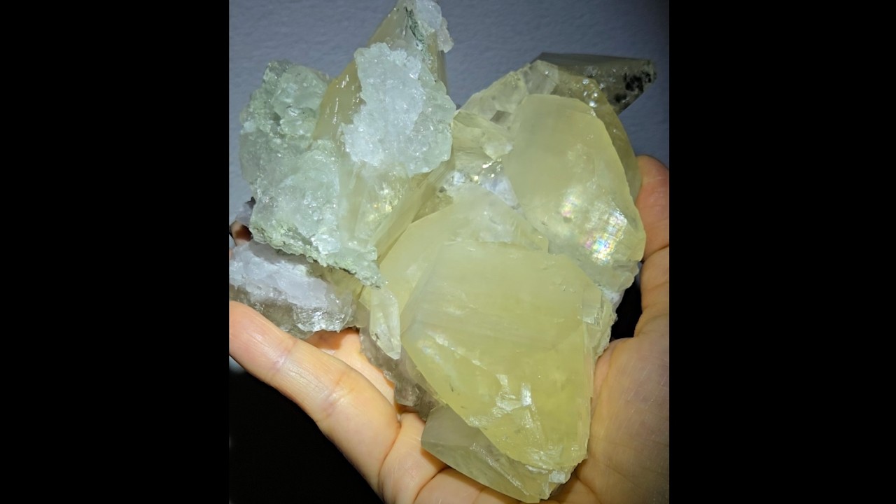Giant natural rainbow calcite cluster from China - FL351