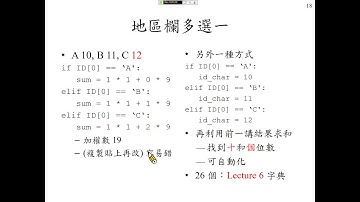 許志華 Python 程式設計 3-3-2 Identification number  (身分證字號)