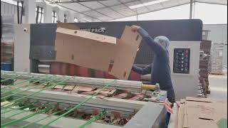 HRB PACK Automatic feeder 4 color printer slotter die cutter machine,corrugated carton machine