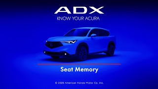2025 ADX | Seat Memory