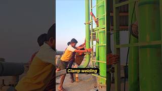 Batching Plant Silo Clamp Welding Full Process 🔥 | Plant Maintenance Video