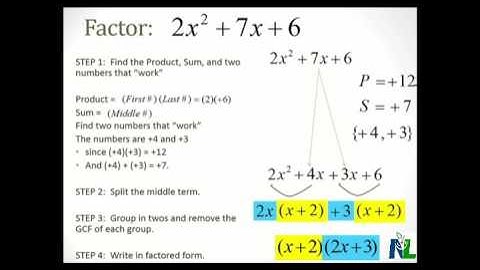 Factoring Trinomials using Decomposition