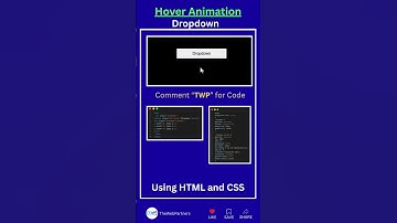 Create a Professional Animated Hover Dropdown | HTML and CSS #html #css