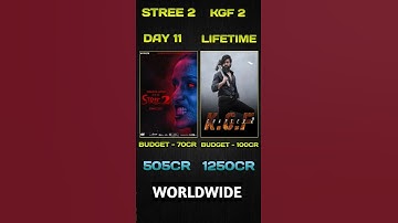 Stree 2 🆚 KGF 2 Movie Box Office Comparison🔥😈💥 #shorts #bollywood #stree2 #kgf2 #ytshorts