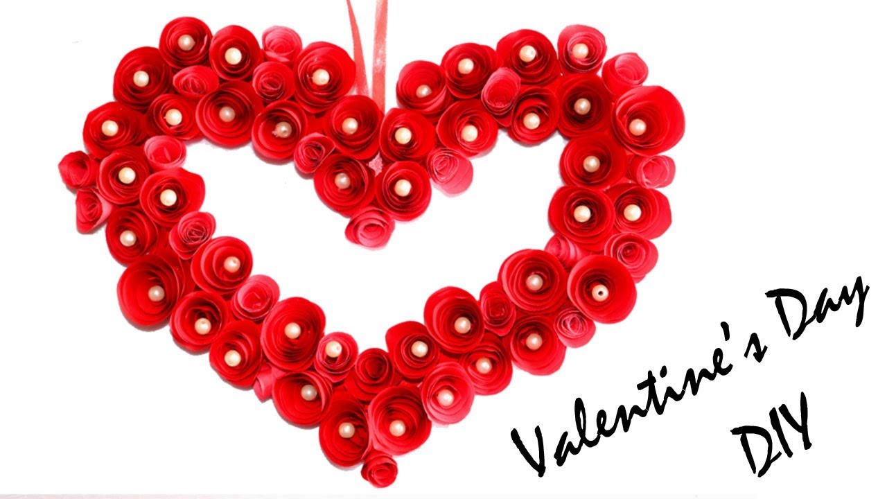 Valentine Crafts | Heart of Roses DIY wreath for Valentine's Day ...