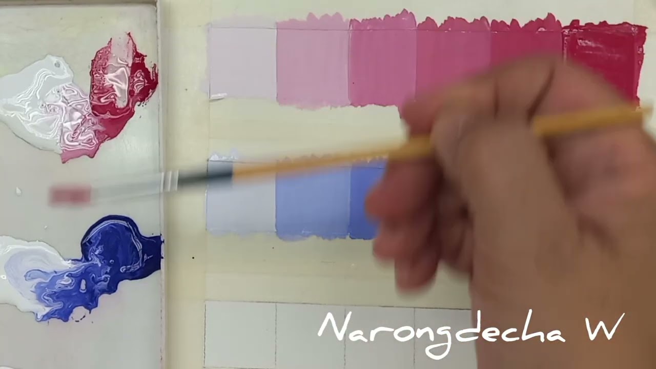 Color Value Gradation Using Poster Colors.