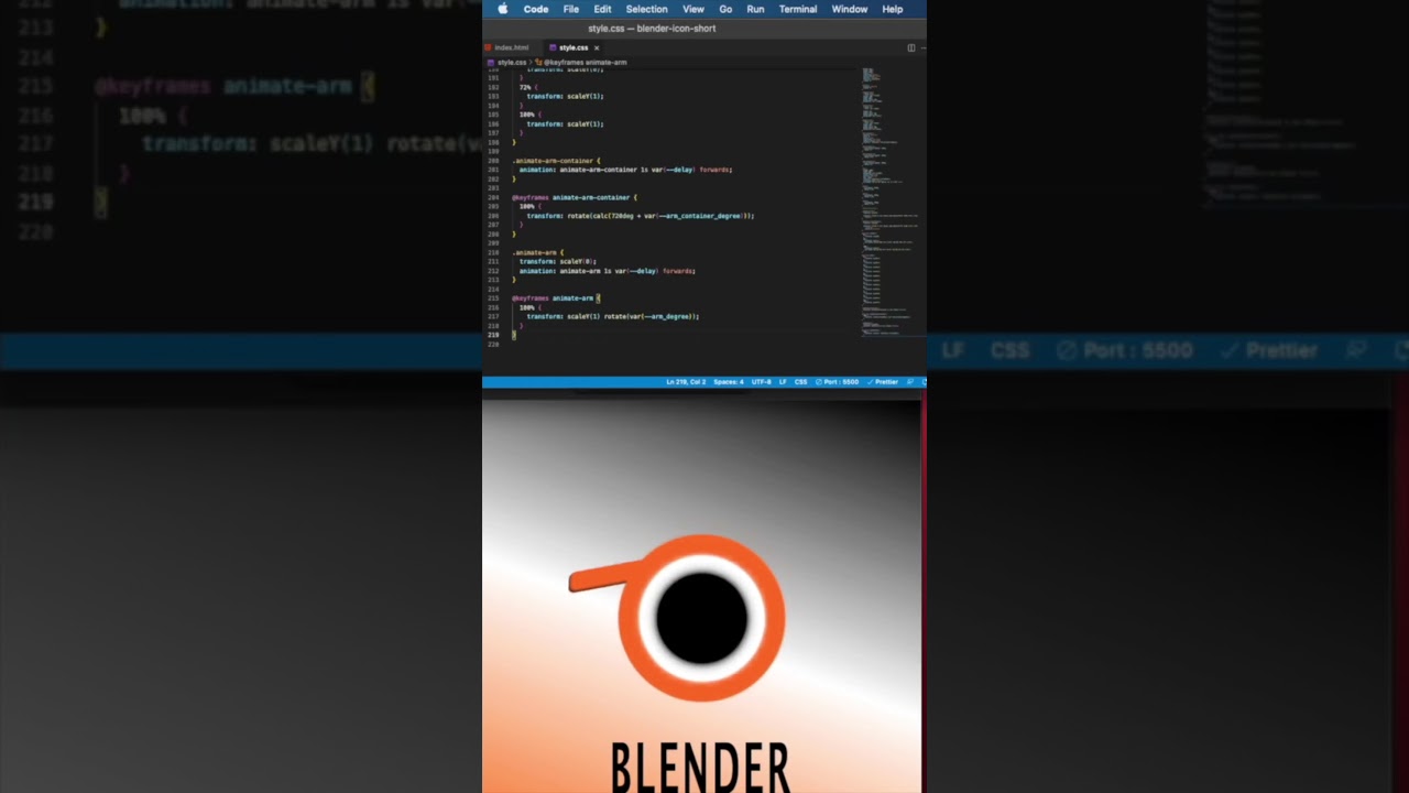 I Built the Blender Logo in Pure HTML/CSS (Then Animated It) 