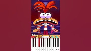 Panic meme (SkinnyPale) Inside out 2 Animation - Octave Piano Tutorial