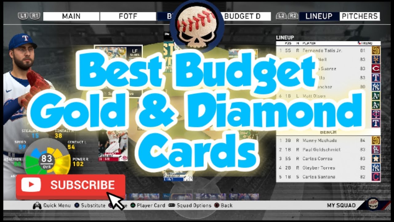 BEST BUDGET GOLD & DIAMOND CARDS TO USE IN MLB THE SHOW 20 DIAMOND DYNASTY RANKED SEASONS!