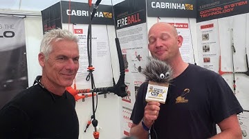 Fireball kite bar system made by Cabrinha kiteboarding